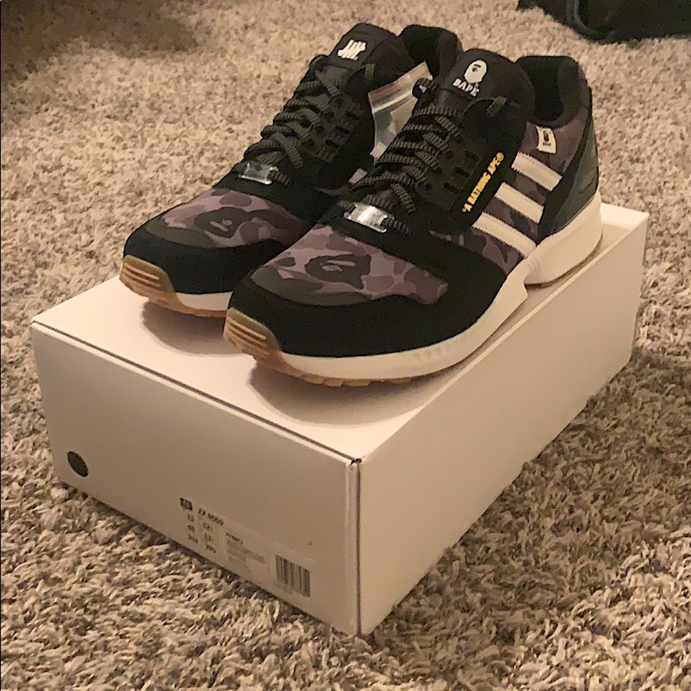 Men’s Adidas ZX 8000 Bape X Undefeated Black